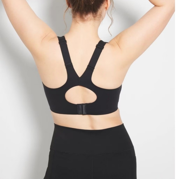 Soma Black Zip-Front Sports Bra - Picture 3 of 3